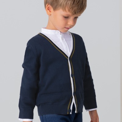 Mayoral Kids Dark Blue Knitted Cardigan