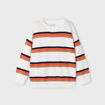 Mayoral Παιδική Ζέρσεΐ Μπλούζα με Πορτοκαλί Ρίγες