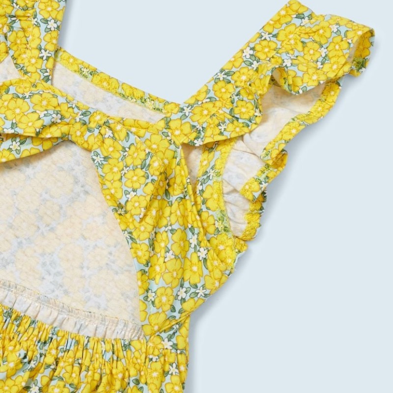 Mayoral Kids Yellow Floral Dress