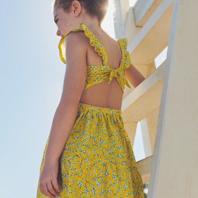 Mayoral Kids Yellow Floral Dress