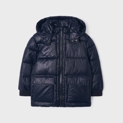 Mayoral Kids Navy Blue Hooded Jacket