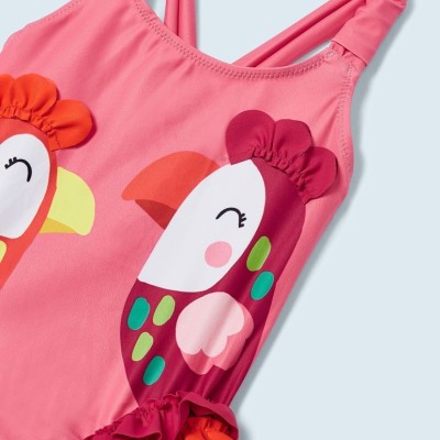 Mayoral Παιδικό Ολόσωμο Ροζ Παπαγάλοι