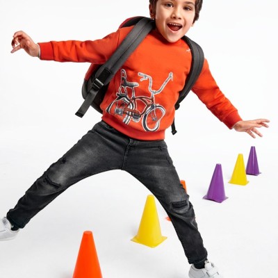 Mayoral Children's jeans with patches straight fit ECOFRIENDS boy Mayoral Children's jeans with patches straight fit ECOFRIENDS boy