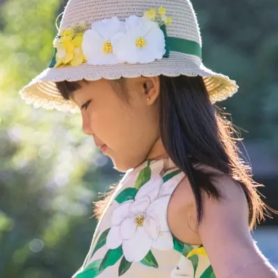 Mayoral Children's Straw Hat with Mimosa Flowers Mayoral Children's Straw Hat with Mimosa Flowers
