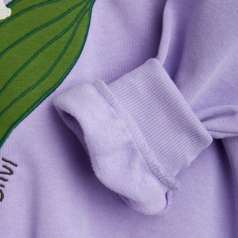 Mini Rodini Girls Purple blouse with a Lily