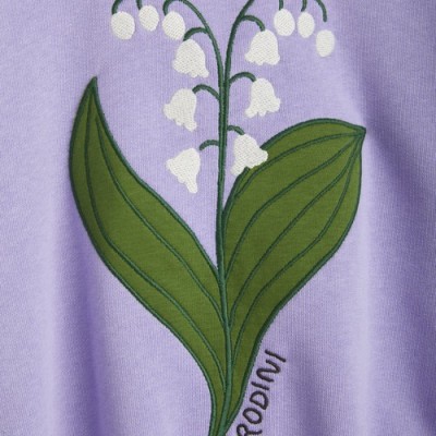 Mini Rodini Girls Purple blouse with a Lily