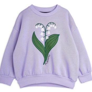 Mini Rodini Girls Purple blouse with a Lily