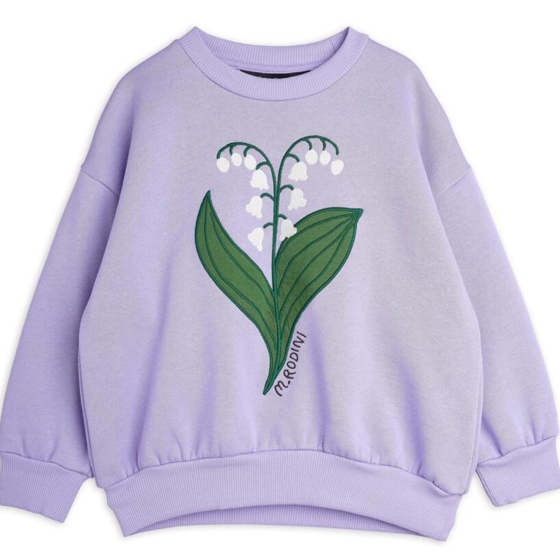 Mini Rodini Girls Purple blouse with a Lily