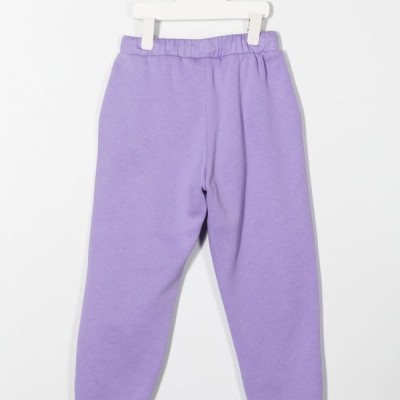 Mini Rodini Kids Purple Sweatpants with a Lily