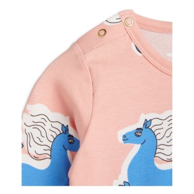 MiniRodini Βρεφικο Ροζ Φορμάκι με Άλογα