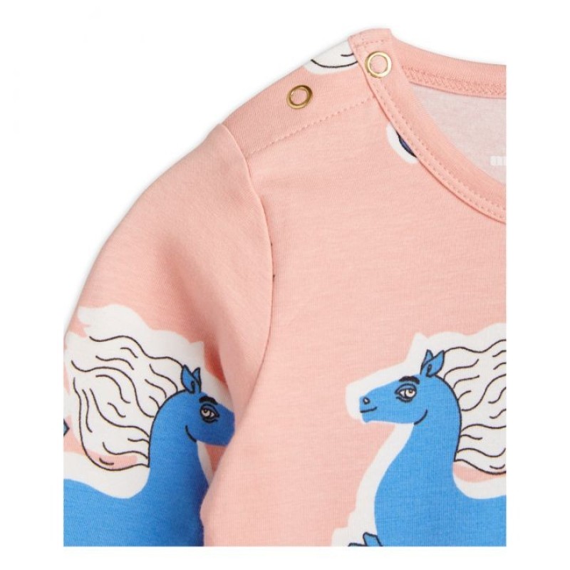 MiniRodini Βρεφικο Ροζ Φορμάκι με Άλογα