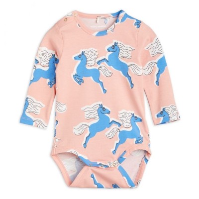 MiniRodini Βρεφικο Ροζ Φορμάκι με Άλογα