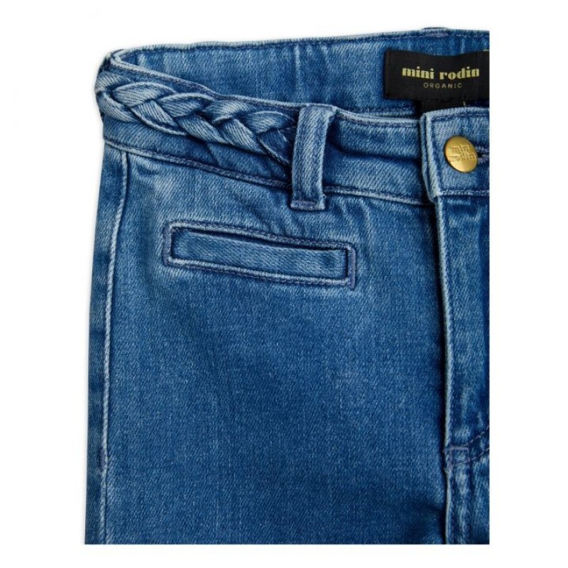 Mini Rodini Kids Frisco Flared Denim Jeans Mini Rodini Kids Frisco Flared Denim Jeans