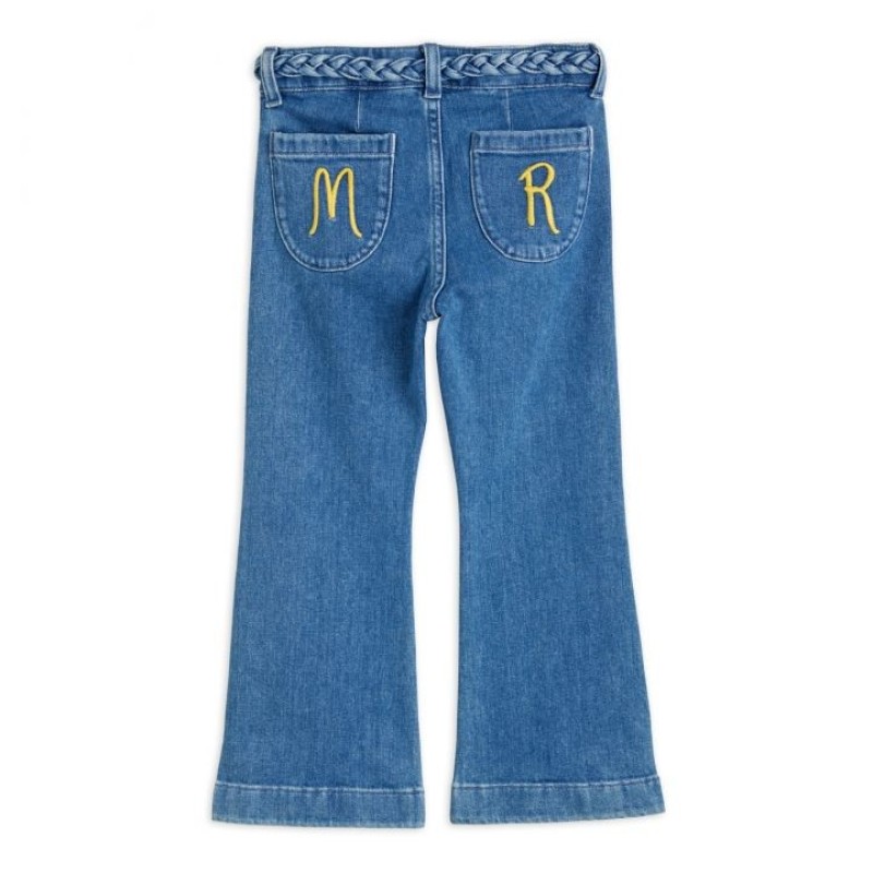 Mini Rodini Kids Frisco Flared Denim Jeans Mini Rodini Kids Frisco Flared Denim Jeans