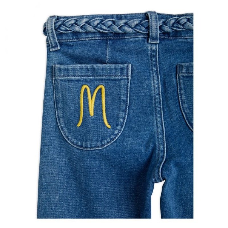 Mini Rodini Kids Frisco Flared Denim Jeans Mini Rodini Kids Frisco Flared Denim Jeans