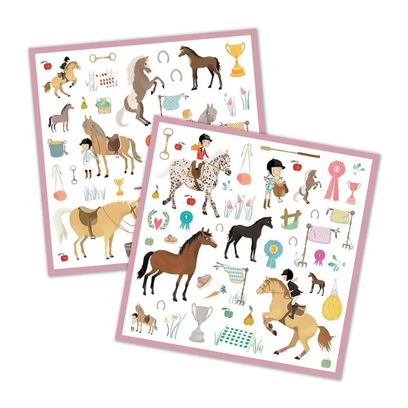 Children's Stickers ''Horses'' Djeco Children's Stickers ''Horses'' Djeco