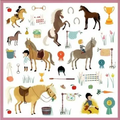 Children's Stickers ''Horses'' Djeco Children's Stickers ''Horses'' Djeco