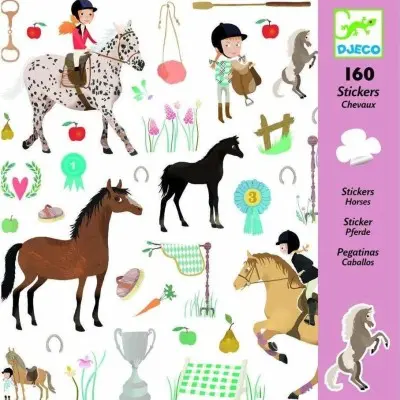 Children's Stickers ''Horses'' Djeco Children's Stickers ''Horses'' Djeco