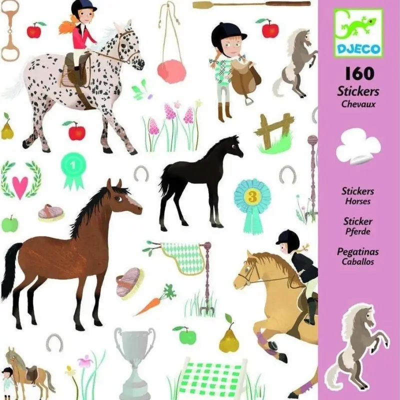 Children's Stickers ''Horses'' Djeco Children's Stickers ''Horses'' Djeco