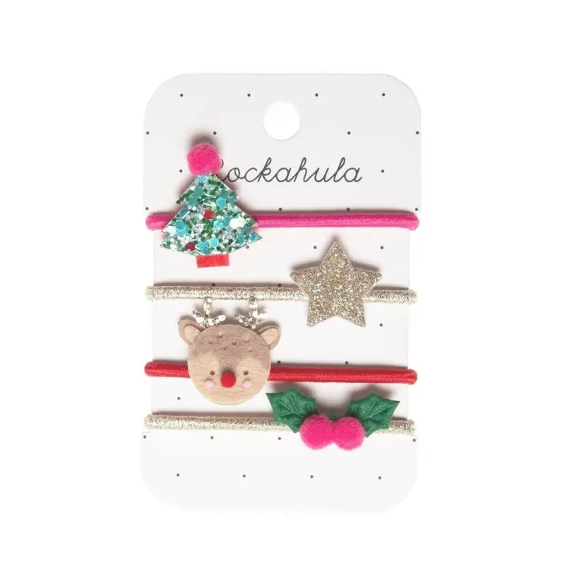 Children's Christmas Hair Scrunchies Rockanhula