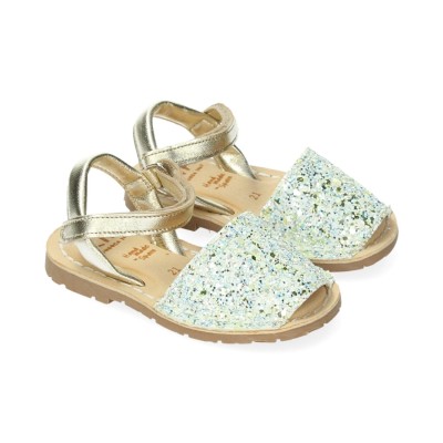 Children's Sandals RIA Metalizado Platino Rueda Caramelo