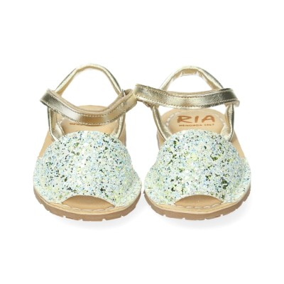 Children's Sandals RIA Metalizado Platino Rueda Caramelo