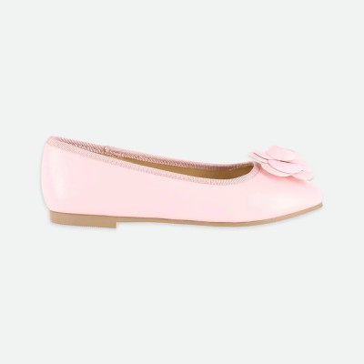 Children's Pink Ballerinas With A Rose Angel Face Children's Pink Ballerinas With A Rose Angel Face