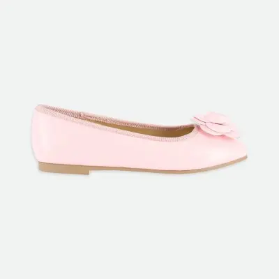 Children's Pink Ballerinas With A Rose Angel Face Children's Pink Ballerinas With A Rose Angel Face