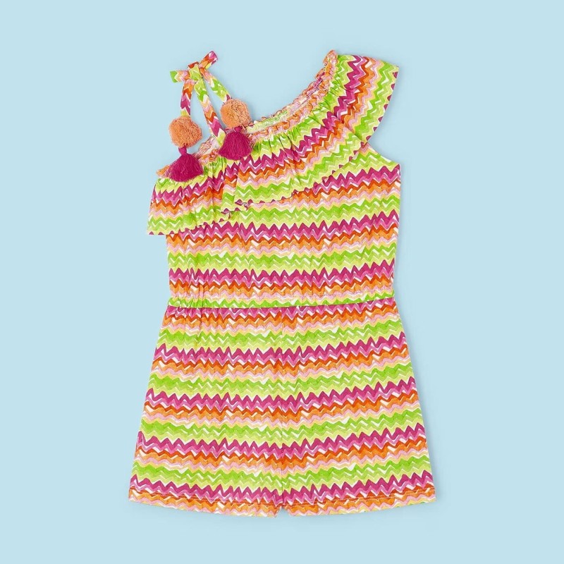 Children's Asymmetric Full Body Multicolored Jumpsuit Mayoral Children's Asymmetric Full Body Multicolored Jumpsuit Mayoral