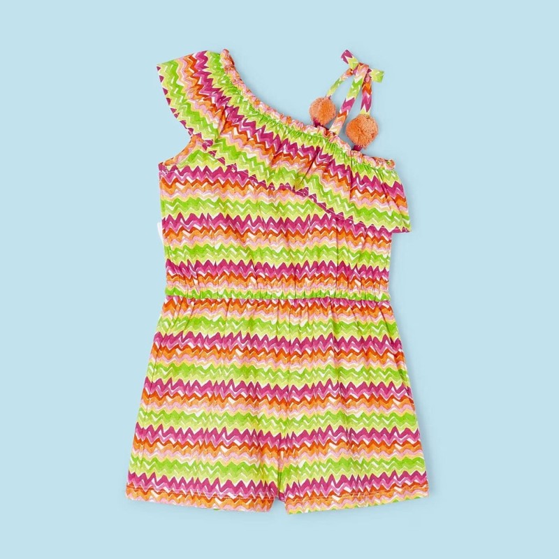 Children's Asymmetric Full Body Multicolored Jumpsuit Mayoral Children's Asymmetric Full Body Multicolored Jumpsuit Mayoral