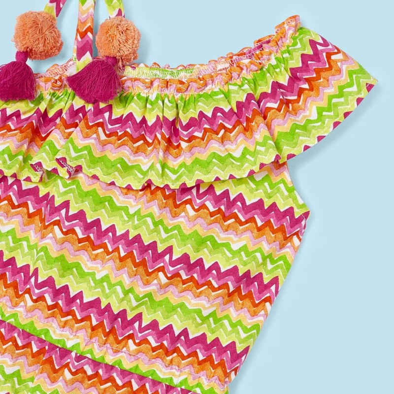 Children's Asymmetric Full Body Multicolored Jumpsuit Mayoral Children's Asymmetric Full Body Multicolored Jumpsuit Mayoral