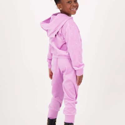 Bijou Crystal Velour Tracksuit Orchid Pink Angel Face