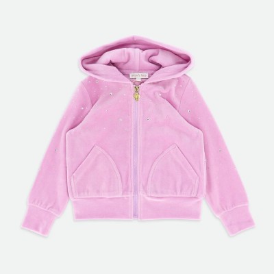 Bijou Crystal Velour Tracksuit Orchid Pink Angel Face