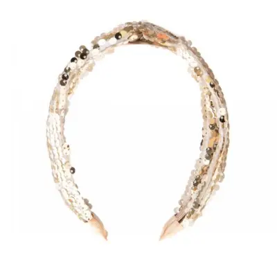 Children's Gold Hairband With Golden Sequins Rockahula