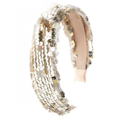 Children's Gold Hairband With Golden Sequins Rockahula