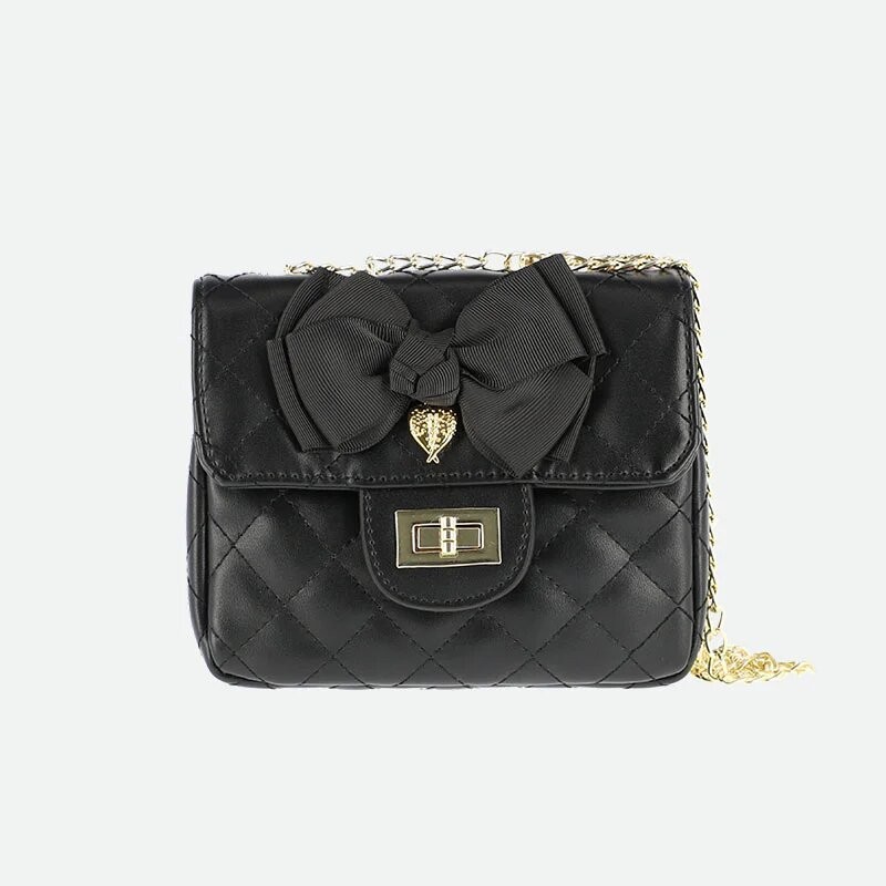 Children's Quilted Black Bag Angel Face Children's Quilted Black Bag Angel Face