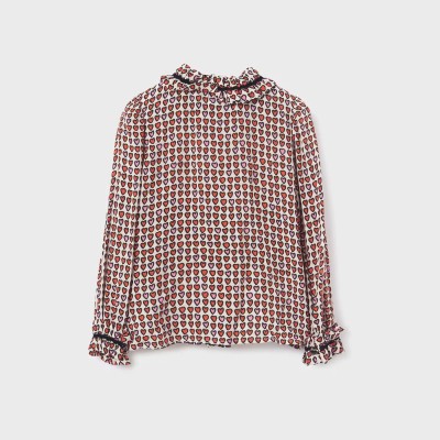 Children's Batista Stamped Red Blouse Abel and Lula