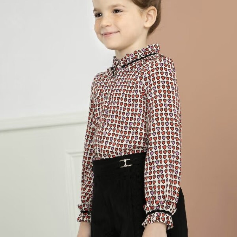 Children's Batista Stamped Red Blouse Abel and Lula