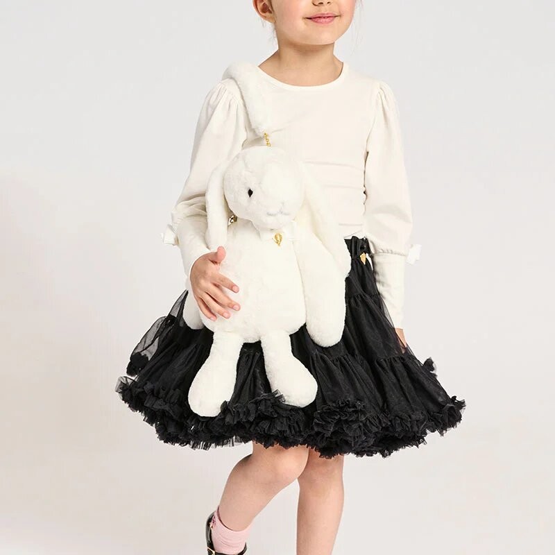 Children's White Rabbit Fur Bag Angel Face Children's White Rabbit Fur Bag Angel Face