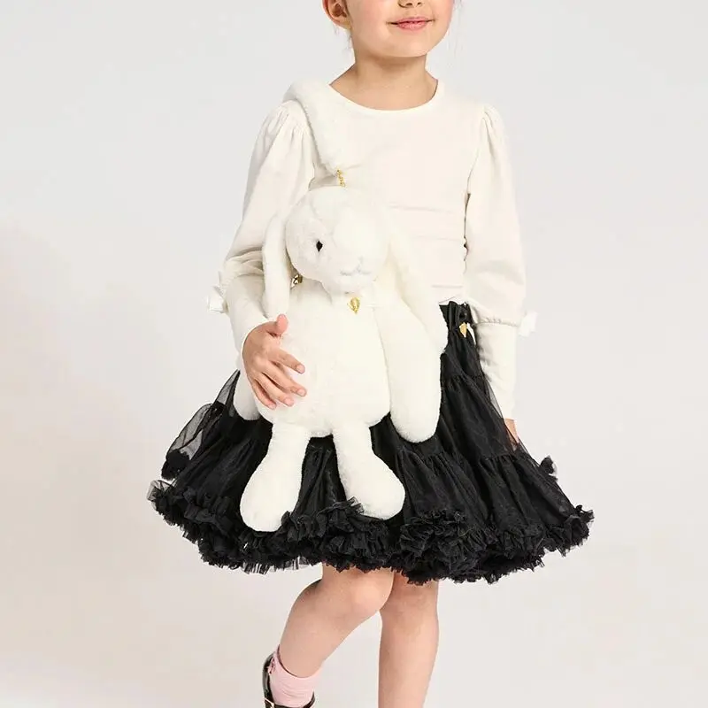 Children's White Rabbit Fur Bag Angel Face Children's White Rabbit Fur Bag Angel Face