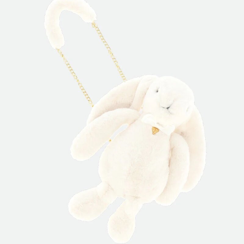Children's White Rabbit Fur Bag Angel Face Children's White Rabbit Fur Bag Angel Face