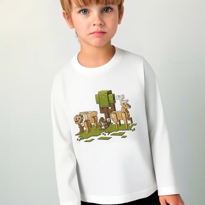 Children's White Long-Sleeve Blouse With Animals Mayoral