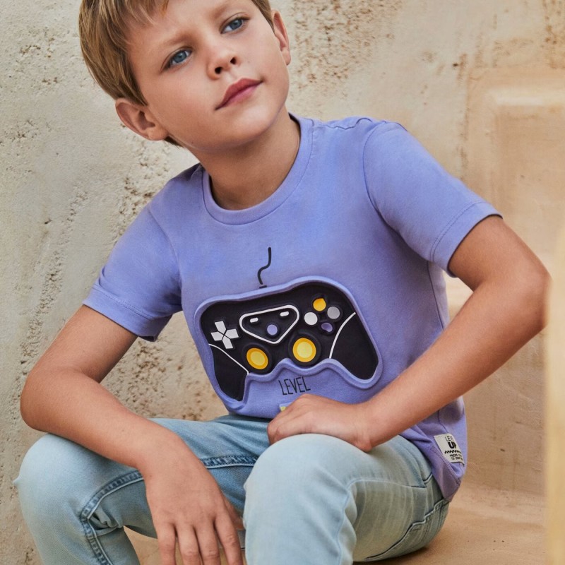 Παιδική Λιλά Κοντομάνικη Μπλούζα ''Playstation'' Mayoral Παιδική Λιλά Κοντομάνικη Μπλούζα ''Playstation'' Mayoral