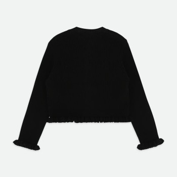 Παιδική Μαύρη Ριμπ Ζακέτα Angel Face Παιδική Μαύρη Ριμπ Ζακέτα Angel Face