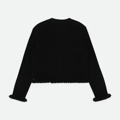 Children's Black Ribbed Cardigan Angel Face Children's Black Ribbed Cardigan Angel Face