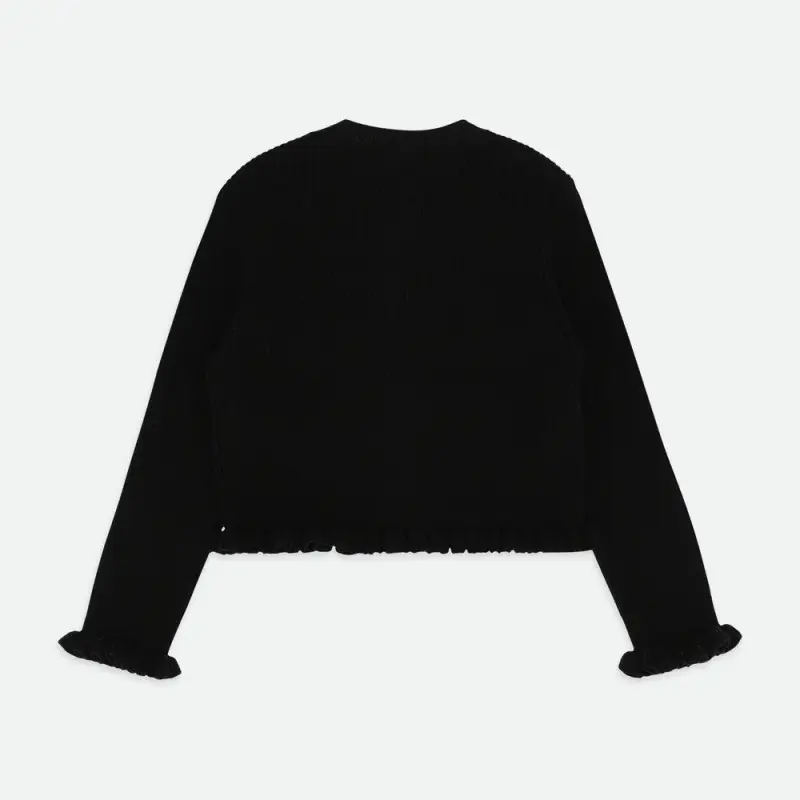 Children's Black Ribbed Cardigan Angel Face Children's Black Ribbed Cardigan Angel Face