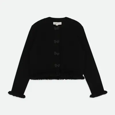 Children's Black Ribbed Cardigan Angel Face Children's Black Ribbed Cardigan Angel Face