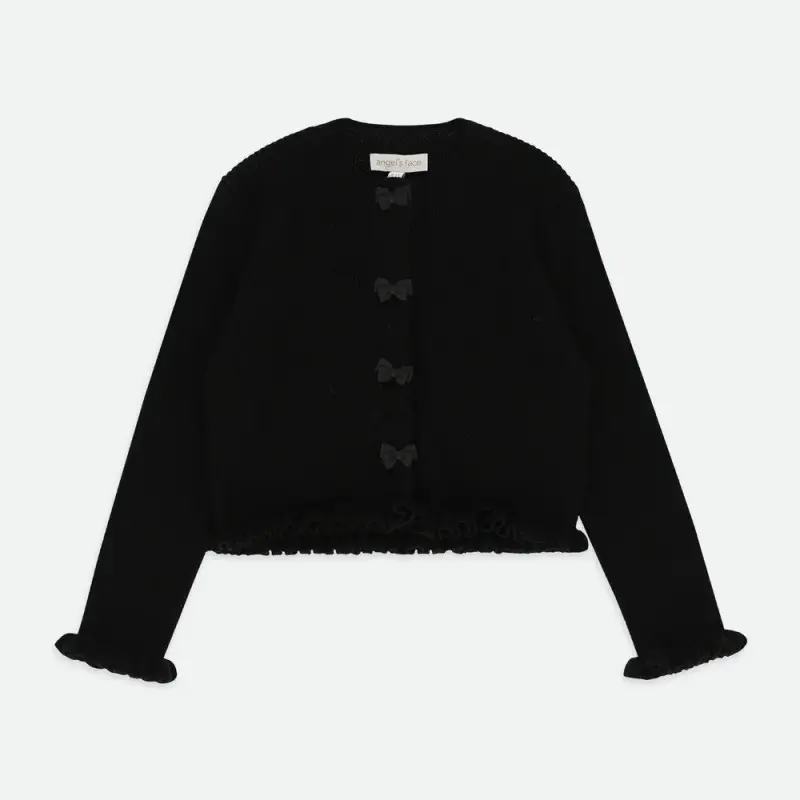 Children's Black Ribbed Cardigan Angel Face Children's Black Ribbed Cardigan Angel Face