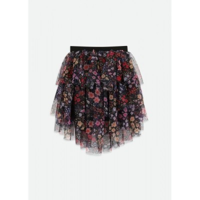 Children's Black Tulle Skirt With Flowers Angel Face
