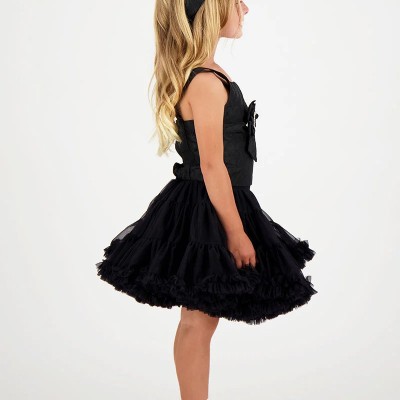 Children's  Black Tutu Skirt Angel Face